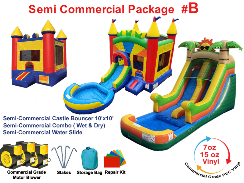 Semi-Commercial Package (3 Bounce House)