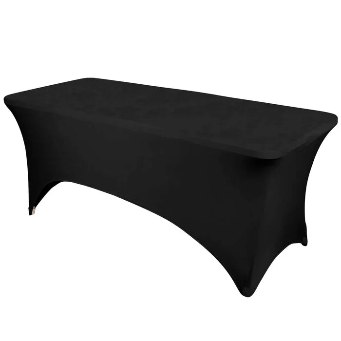 Stretch Spandex Rectangle Tablecloth 6ft Wrinkle Free Fitted Table Cover for 72"x30" Tables