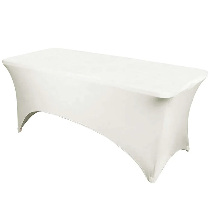 Stretch Spandex Rectangle Tablecloth 6ft Wrinkle Free Fitted Table Cover for 72"x30" Tables