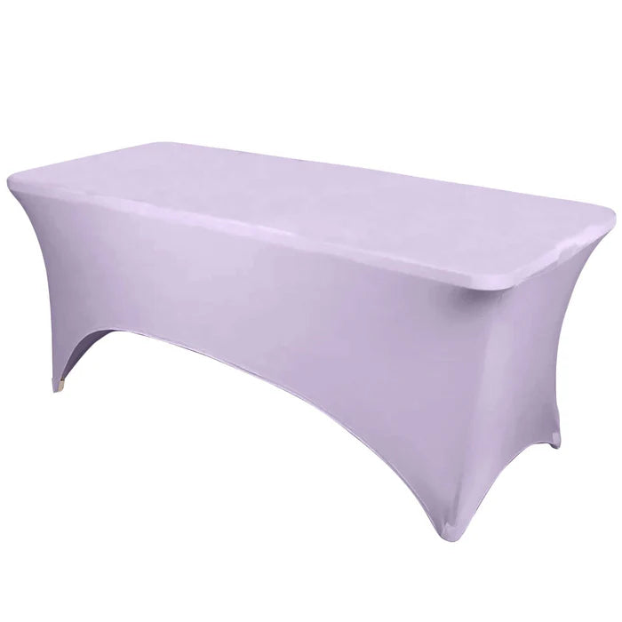 Stretch Spandex Rectangle Tablecloth 6ft Wrinkle Free Fitted Table Cover for 72"x30" Tables