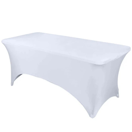 Stretch Spandex Rectangle Tablecloth 6ft Wrinkle Free Fitted Table Cover for 72"x30" Tables